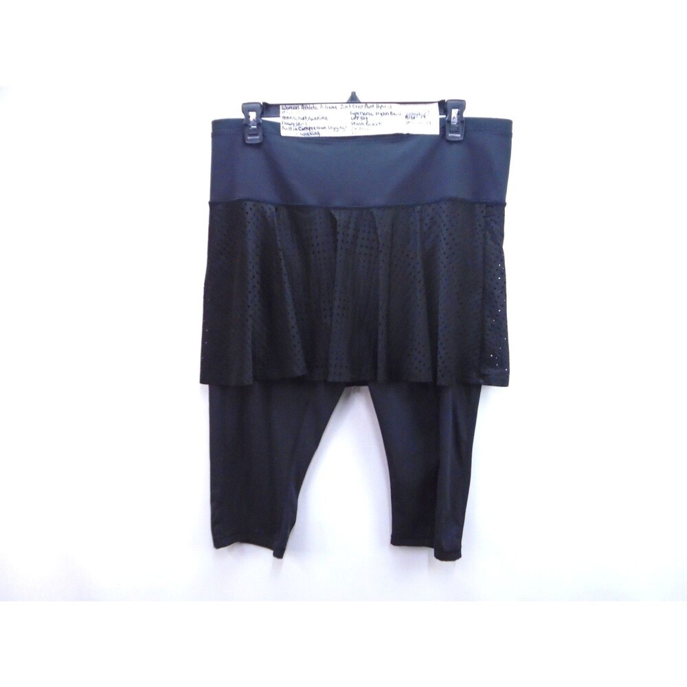 ATHLETA Women's Size 2X (39x19) A-Game 2-in-1 Crop Skirt Workout Active Black